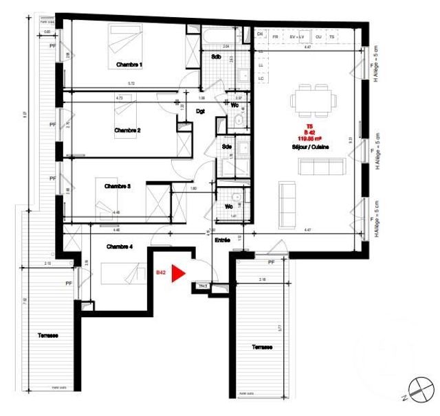 Appartement F5 à vendre - 5 pièces - 119.85 m2 - FONTENAY SOUS BOIS - 94 - ILE-DE-FRANCE - Century 21 Dalayrac